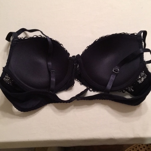 NWOT Laura Ashley True Navy Lace Bra 36B - Picture 2 of 4